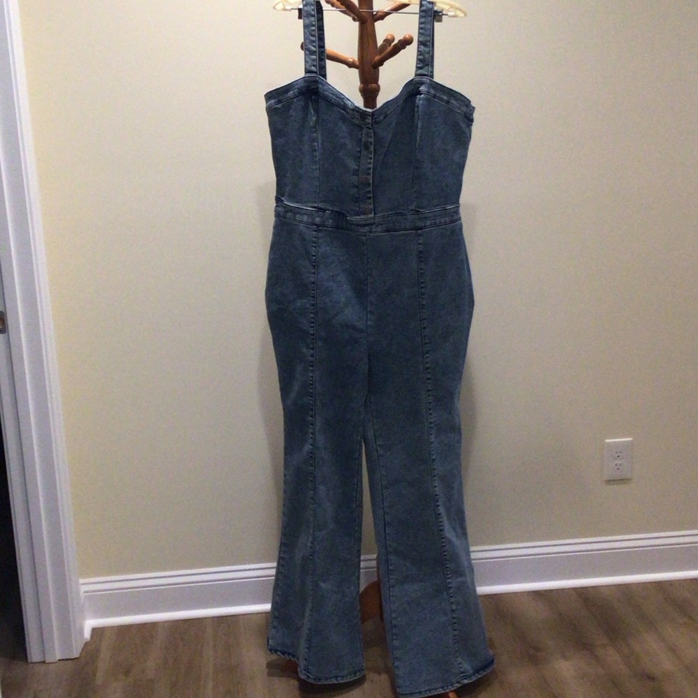 Highway jeans jumpsuit wide legged size xl